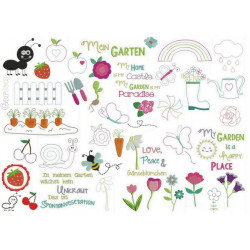 Stickserie - Mein Garten